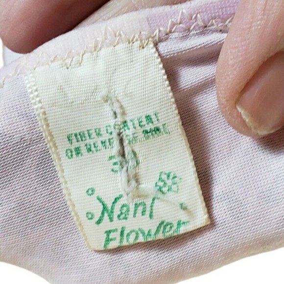 VTG Nani Flower Full Size Slip Dress 38 Light Pink, Lace and Ruffle - Picture 5 of 7